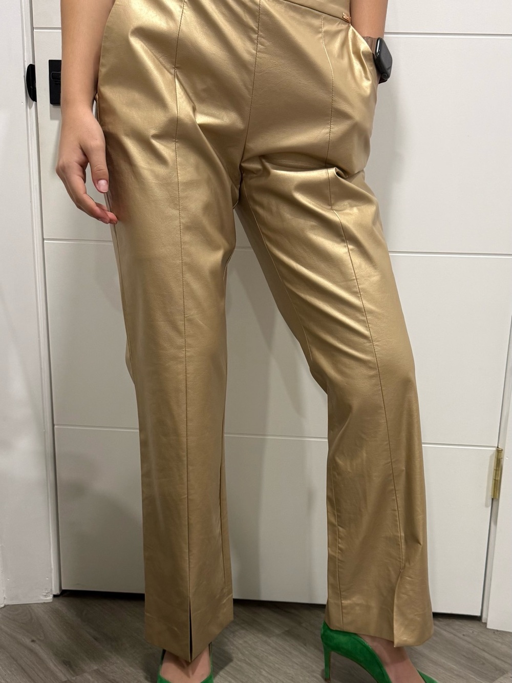 Gold Straight-Leg Men's Pants
